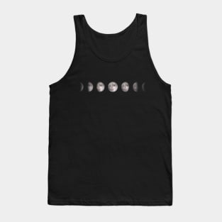 Moon Phases Horizontal Lunar Phases Celestial Design Tank Top